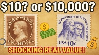 Rare USA 10 Cent Stamps Worth Thousands Hidden Value Explained | Stamp Collection Investing 2025