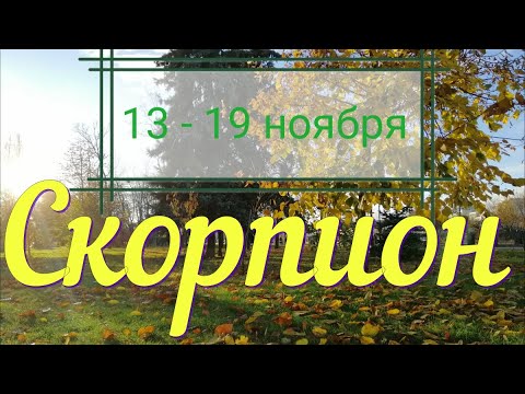 СКОРПИОН ♏️с 13 по 19 ноября.