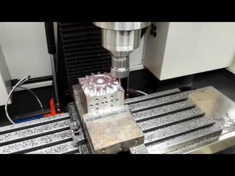 Skyfire SVM-2VMC Linuxcnc controlled steel gear milling