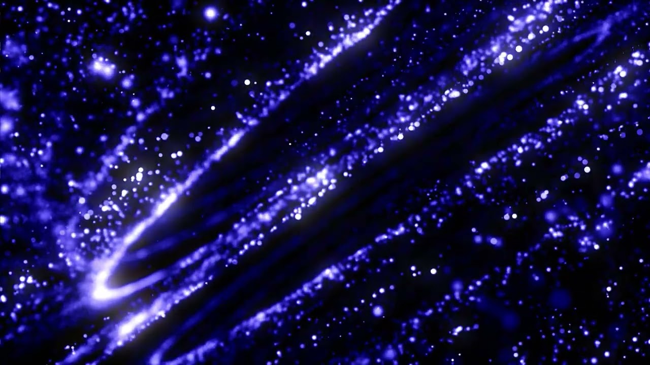 Abstract Particle Background Loop glowing blue light streaks