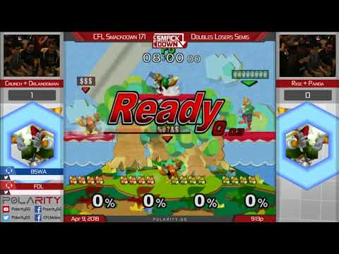 CFL Smackdown 171 Melee - Crunch + Orlandoman vs Ridz + Panda - Doubles Losers Semis