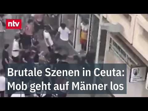 Video Thumbnail: Hunderte schwimmen zur Exklave Ceuta, Spanien schickt Militär, Mob übt brutale Selbstjustiz | ntv