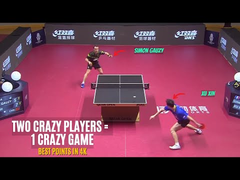Xu Xin vs Simon Gauzy | Crazy Players Crazy Points | Best Table Tennis Video in 4K