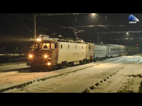 Trenuri de Noapte prin Zăpadă în Gara Năsăud - 04 Ianuaire 2026