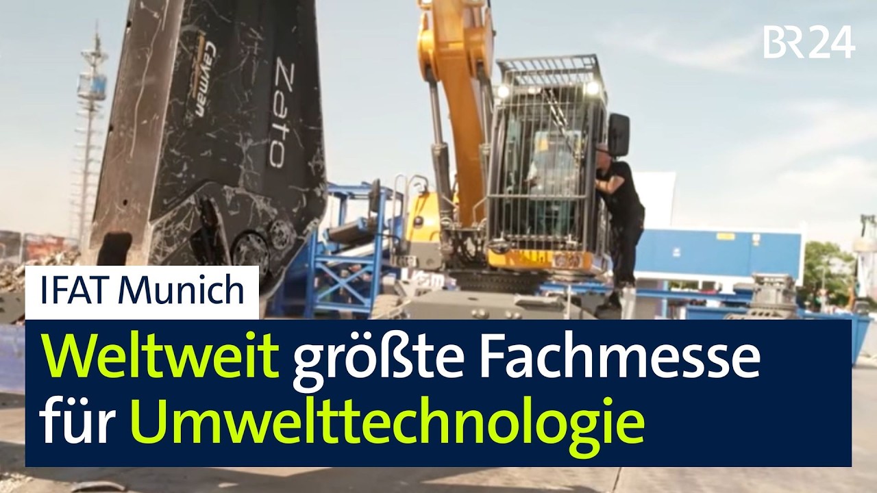 Neueste Maschinen und Technik von über 3.000 Ausstellern bei der IFAT Munich | Abendschau | BR24