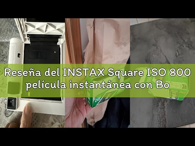 Vídeo relacionado con INSTAX Square ISO 800 película instantánea con Borde Blanco, 2 Cargas de 10 Fotos, 20 Disparos