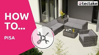 Aufbauanleitung Rattan Lounge Pisa | tectake