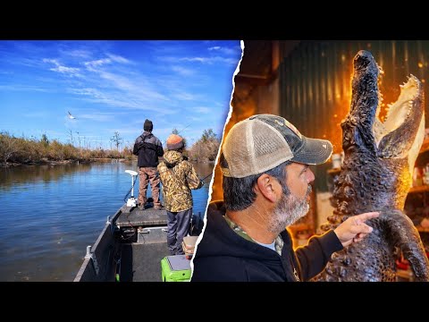 Epic Alligator Taxidermy Shop Visit & a Wild Marsh Fishing Adventure!
