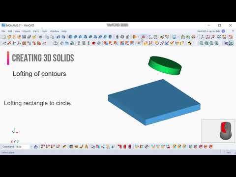 VariCAD 2020 - Loft Rectangle to Circle