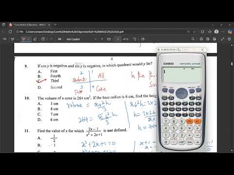 PASS 2026 WASSCE Maths: 50 Objective Questions & Answers (WASSCE Core Mathematics Prep)
