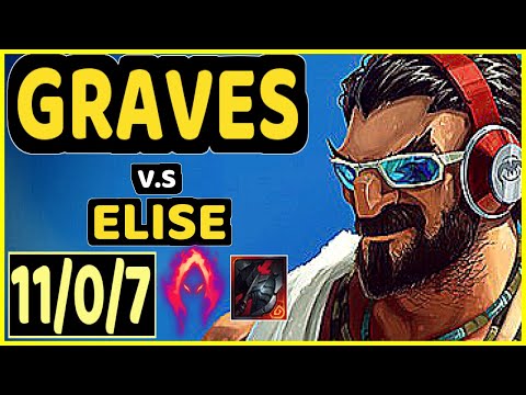 ERASUS (GRAVES) vs ELISE - 11/0/7 KDA JUNGLE GAMEPLAY - BR Ranked GRANDMASTER