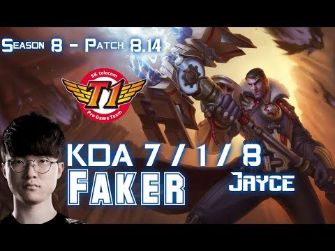 SKT T1 Faker JAYCE vs ZOE Mid - Patch 8.14 KR Ranked