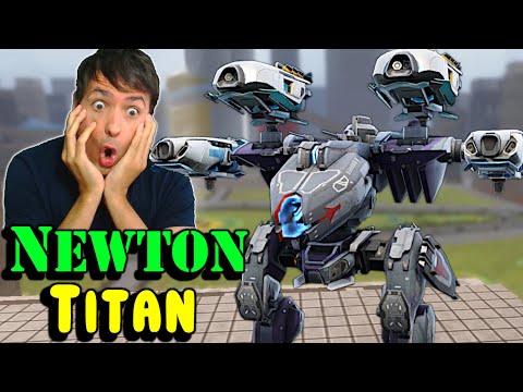 NEW Titan NEWTON Gameplay with Railgun! War Robots Test Server Gameplay WR