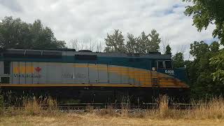 VIA RAIL 64 eastbound at Prescott, Ontario. August 27, 2025.