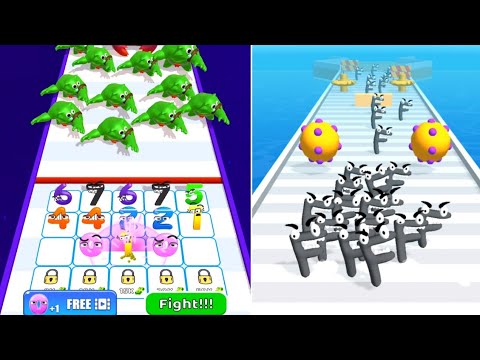 Alphabet Run Letter Go vs Merge Number Lore -Alphabe Lore,Abc Lore, Merge Battle, Max Level Gameplay