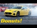 NEW Maserati GranTurismo MY18 in Action - Massive Burnout & Donuts - Motor Show Bologna 2017
