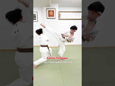 フェイント + 後ろ回し蹴り #大谷道場 #空手 #fullcontactkarate #kyokushin #karate #kumite #martialarts #shorts