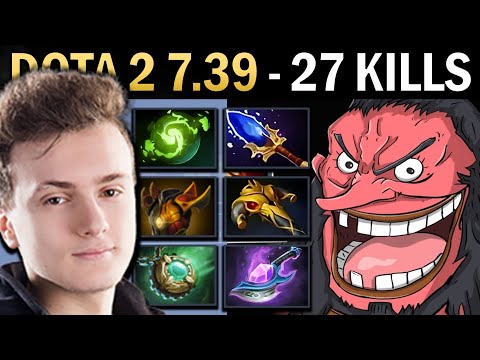 Axe Gameplay Miracle with 27 Kills and Refresher - Dota 7.39