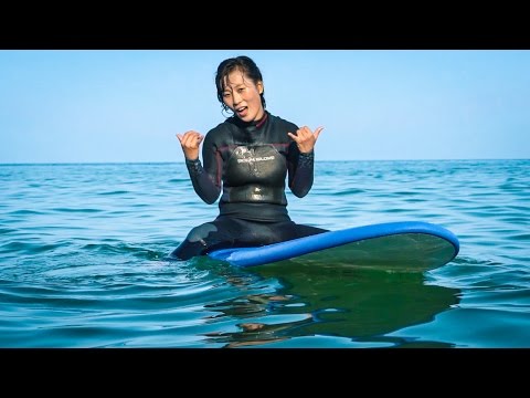 NORTH KOREAN SURFER CHICKS  - North Korea Day 6