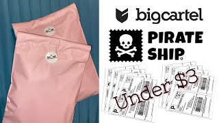 HOW I PRINT SHIPPING LABELS WITH PIRATE SHIP !! 🏴‍☠️ / Big Cartel 🛍