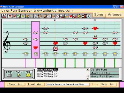 Mario Paint: Title Screen/ Cookie Country Map- Kirby's Return to Dream Land