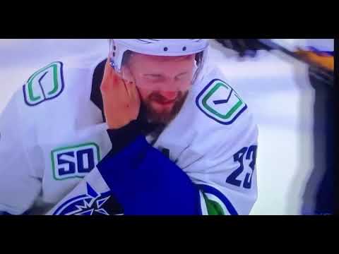 Edler Takes Skate To Ear Canucks vs. Blues Game 5