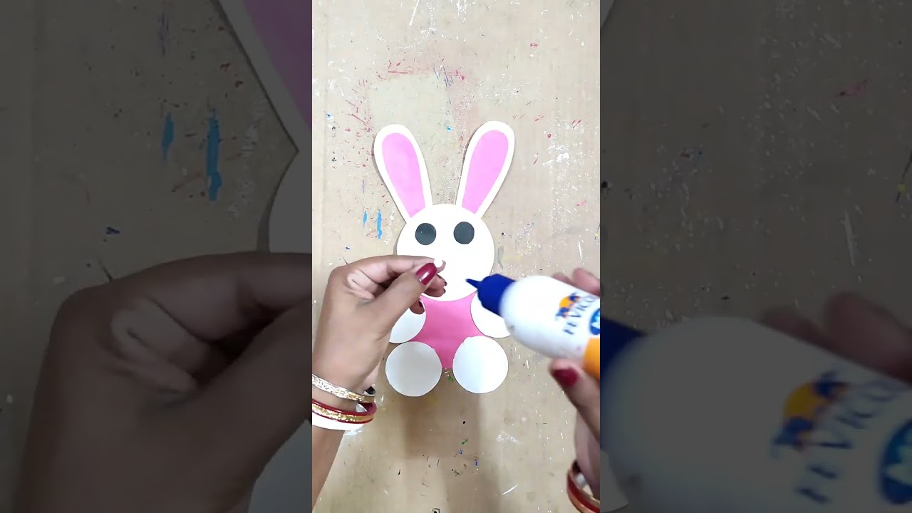 easy paper making rabbit/ paper craft#short #papercraft