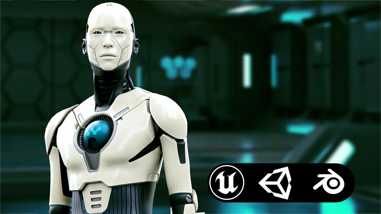 Humanoid Orpheus-C Auto-Rig Pro Rigged For Mixamo Unreal Engine Unity 3D Model