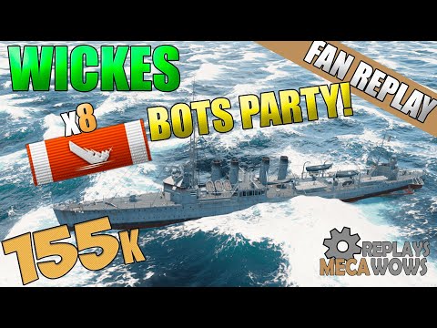 Funny Bots Party Wickes on Archipielago Fan Replay | World of Warships