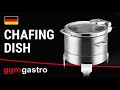 Edelstahl Chafing Dish - Rund - mit Soft-Close-Glasdeckel