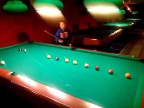 Wiktor Fortuński - mały trening dziewięciolatka - bilard