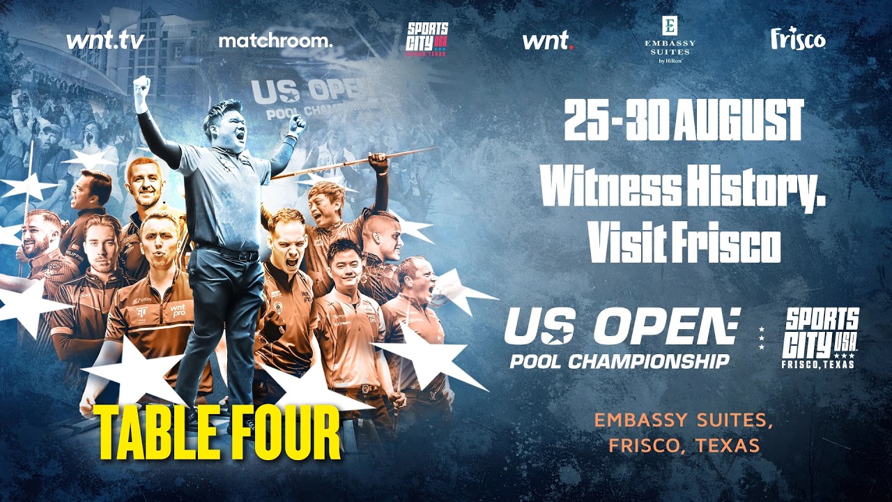 LIVE: US Open Pool Championship | Table 4 | Matchroom x talkSPORT | 26-Aug-26 Texas