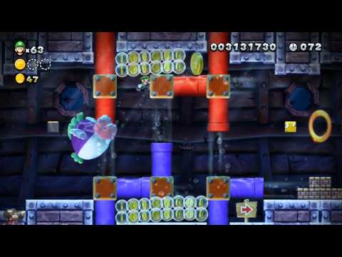 New Super Luigi U - 9-3. Star Coin Deep Dive [ALL STAR COINS]