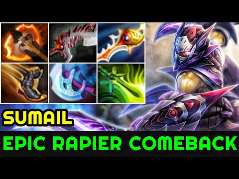 SumaiL [Anti Mage] Epic Rapier Build Full Slotted Comeback Hard Game 7.23 Dota 2