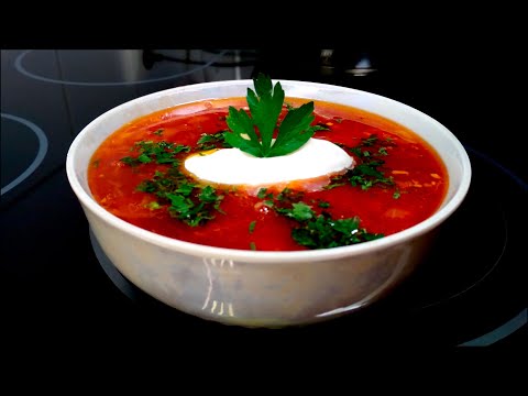Delicious and healthy Ukrainian Meatless Borscht with Beans | Easy cooking