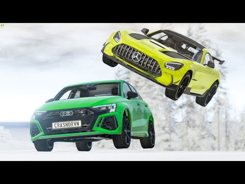 Out of Control Traffic Crashes #37 - BeamNG Drive Crashes