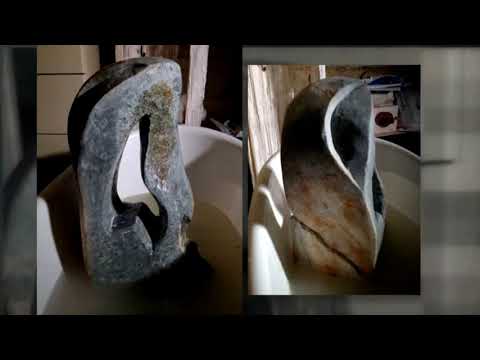 Stone Sculpture, "The Gold Within", by Gisela Gibbon