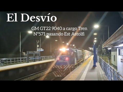  GM GT22 9040 a cargo del Tren N°571 pasando Est Astolfi con destino a Justo Daract 23/11/23