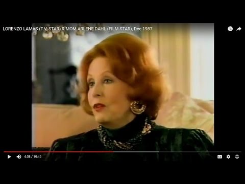 LORENZO LAMAS (T.V. STAR)  & MOM ARLENE DAHL (FILM STAR), Dec  1987 (87)