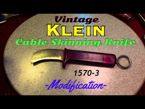 Vintage Klein 1570-3 Skinning Knife Modification
