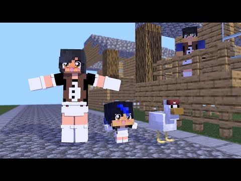 MONSTER SCHOOL :CHICKEN WING MAID APHMAU,EIN VS AARON - MINECRAFT ANIMATION