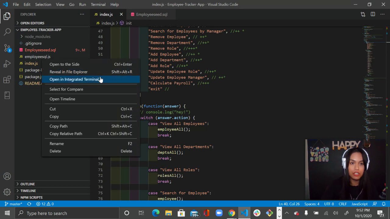 Employee Tracker App with MYSQL and Node