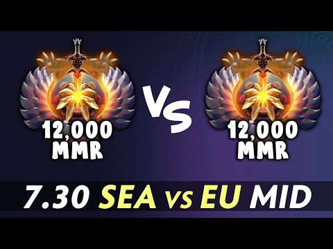 FIRST TIME 12k SEA vs 12k EU on mid in 7.30