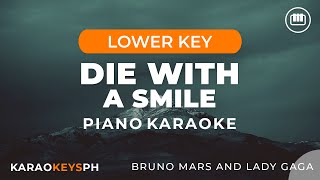 Download lagu Die With A Smile - Lady Gaga and Bruno Mars (Lower Key - Piano Karaoke) mp3