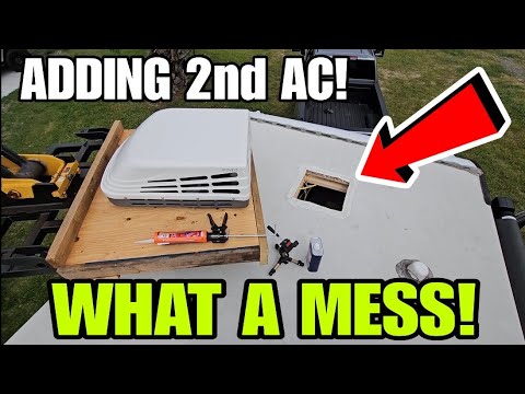 Adding a 2nd AC to an RV that only had one! Advent 13,500btu Low Profile AC!