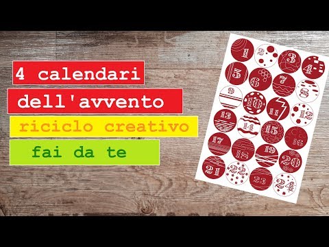 CALENDARIO AVVENTO fai da te: 4 idee - riciclo creativo tutorial #41