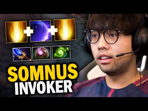 EPIC Somnus Invoker vs Dragon Knight mid - BEAUTIFUL CATACLYSM Combo Chronophere | Dota 2 Invoker