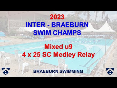 Swim Journal #949: 2023 Inter-Braeburn Swim Champs | Mixed u9 4x25 SC Medley Relay