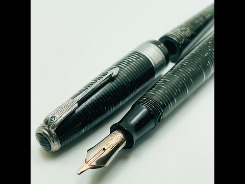 Parker Vacumatic Major Stacked Coin Fountain Pen 14k Stub SUPER Flexible Nib