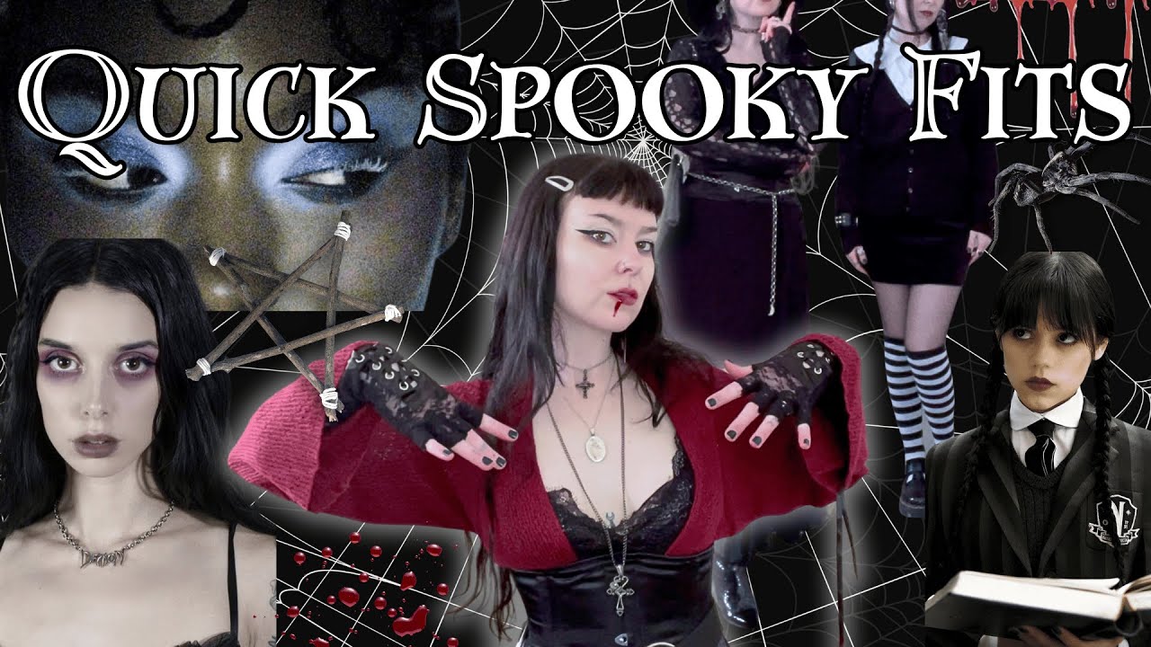4 spooky halloween outfit ideas 𖤐 alternative, gothic, vampiric-inspired ♱